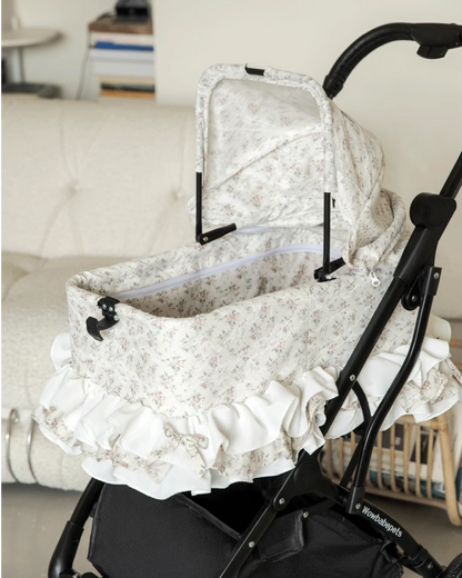 Korean Floral Portable Separated Pet Stroller - Pawscode